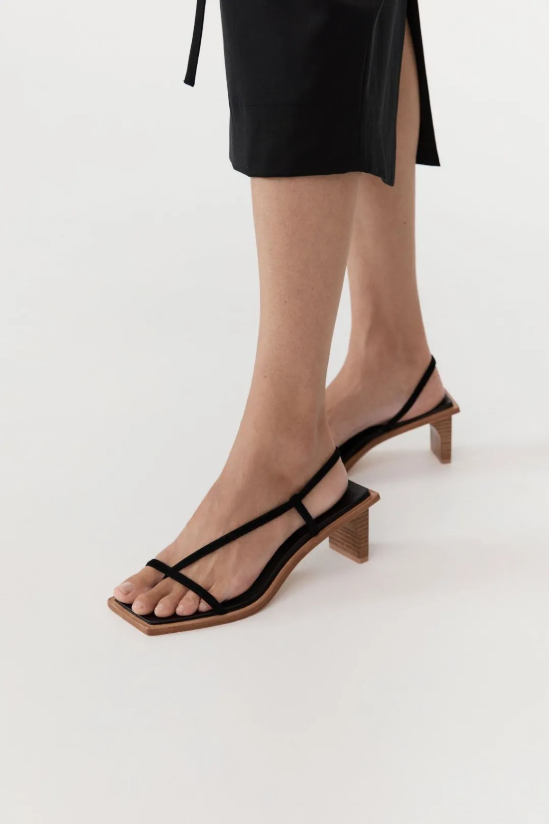 Heels*St. Agni Suede Strap Heel - Black