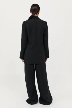 Tailoring*St. Agni Tailored Linen Blazer - Black