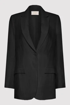 Tailoring*St. Agni Tailored Linen Blazer - Black