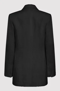 Jackets*St. Agni Tailored Linen Blazer - Black