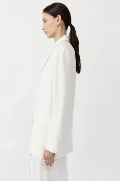 Tailoring*St. Agni Tailored Linen Blazer - Ivory