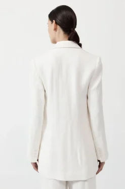 Tailoring*St. Agni Tailored Linen Blazer - Ivory