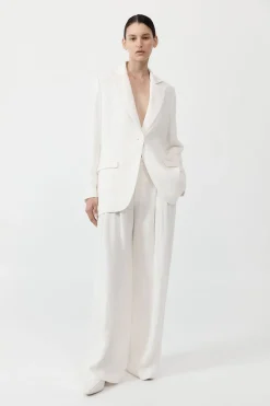 Jackets*St. Agni Tailored Linen Blazer - Ivory