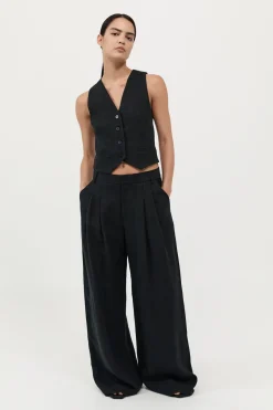 Tailoring*St. Agni Tailored Linen Pants - Black