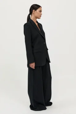 Pants*St. Agni Tailored Linen Pants - Black