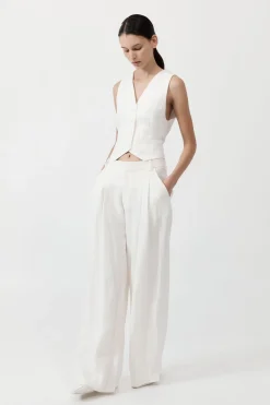 Tailoring*St. Agni Tailored Linen Pants - Ivory