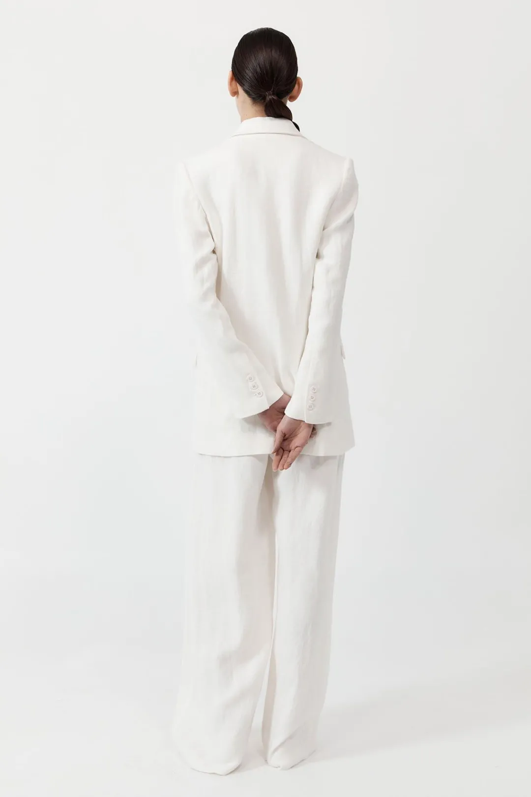 Pants*St. Agni Tailored Linen Pants - Ivory
