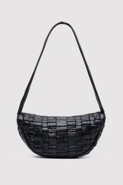 Bags*St. Agni Textured Crescent Bag - Black