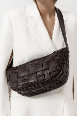 Bags*St. Agni Textured Crescent Bag - Chocolate