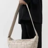 Bags*St. Agni Textured Crescent Bag - Ecru