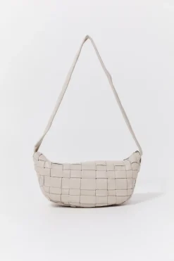 Bags*St. Agni Textured Crescent Bag - Ecru