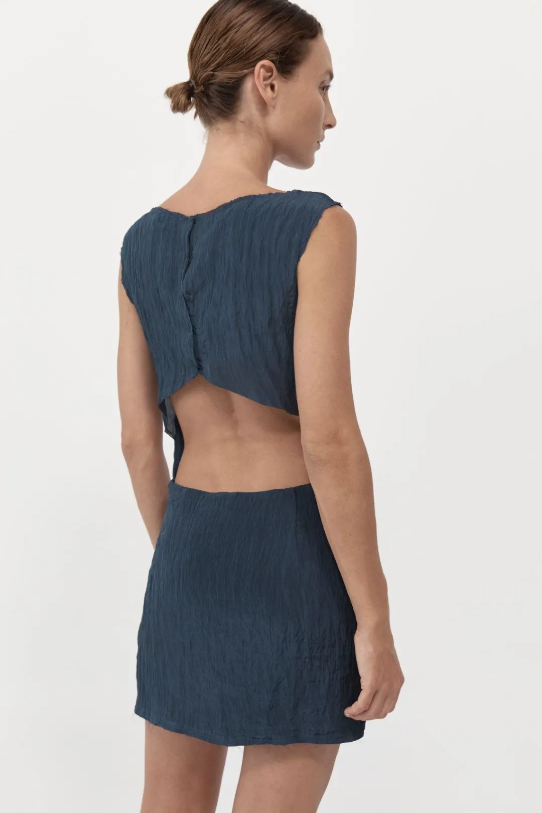 Dresses*St. Agni Textured Open Back Mini Dress - Ink