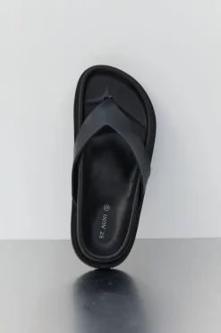 Slides*St. Agni Thong Slide - Black