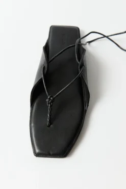 Sandals*St. Agni Tie Up Sandal - Black
