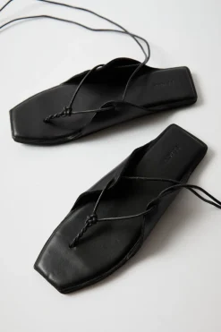 Sandals*St. Agni Tie Up Sandal - Black