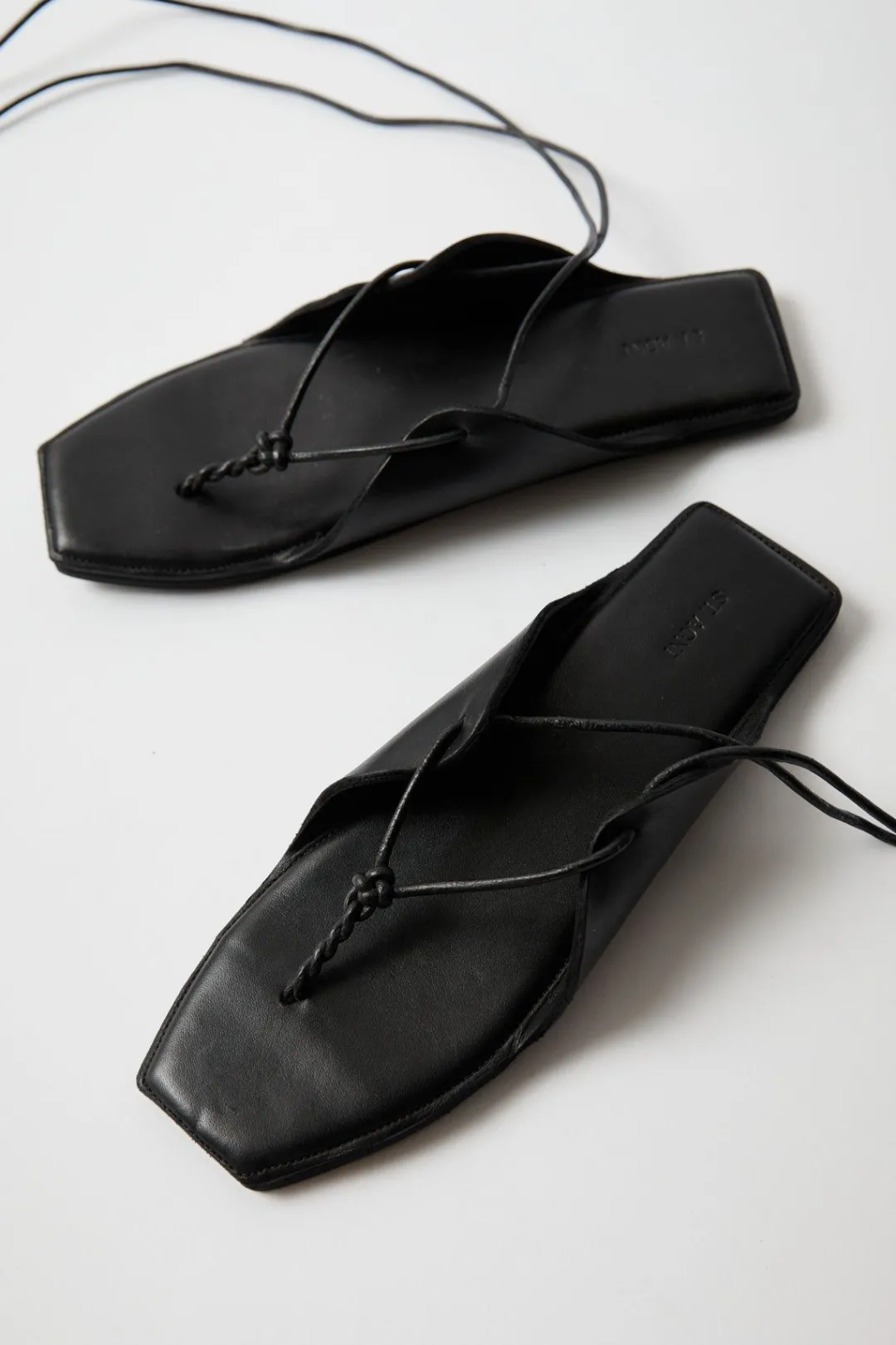 Sandals*St. Agni Tie Up Sandal - Black
