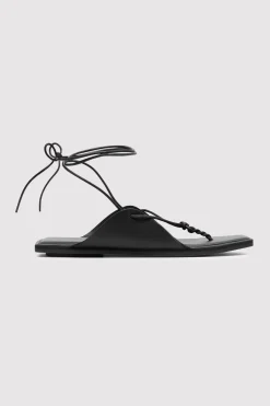 Sandals*St. Agni Tie Up Sandal - Black
