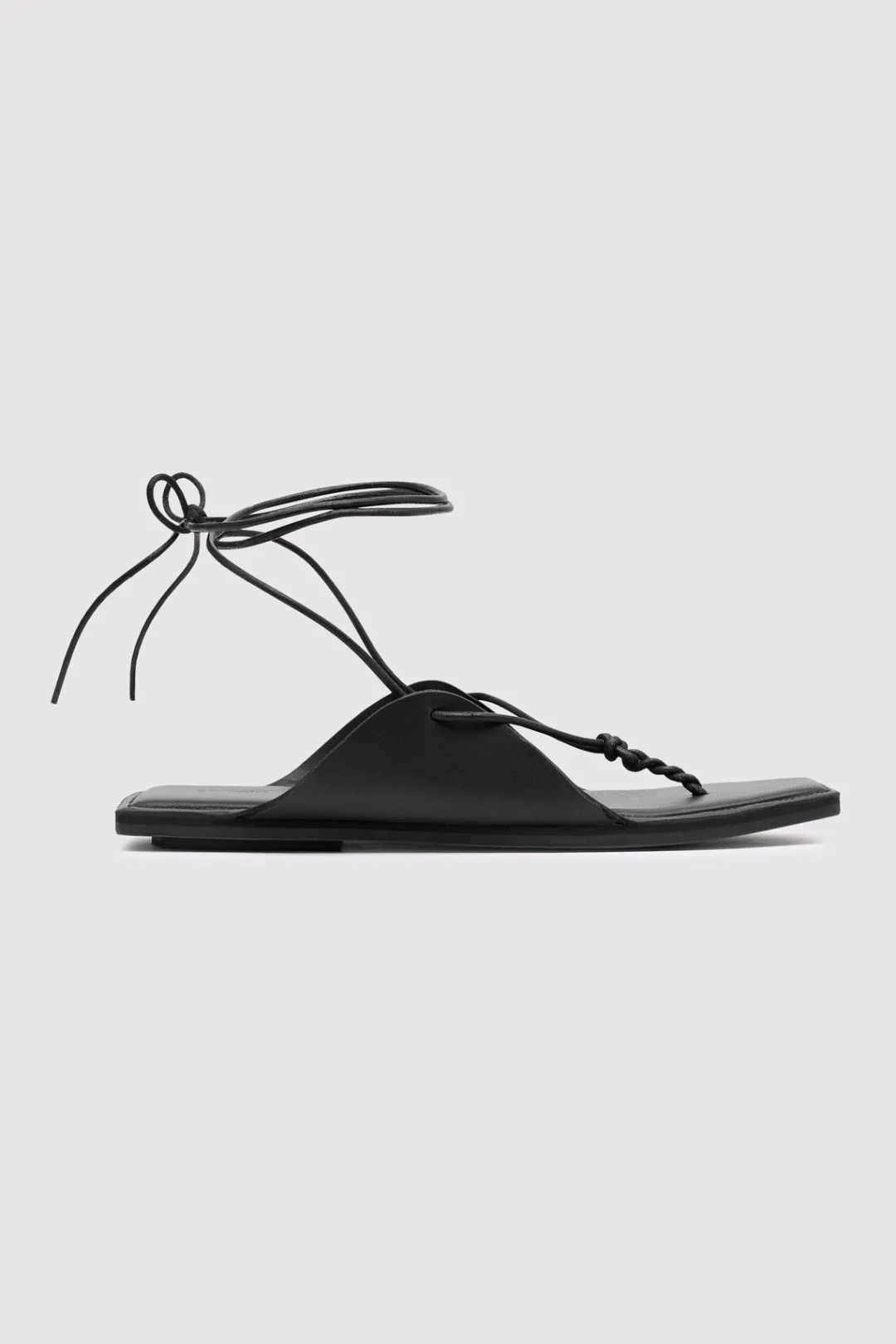 Sandals*St. Agni Tie Up Sandal - Black