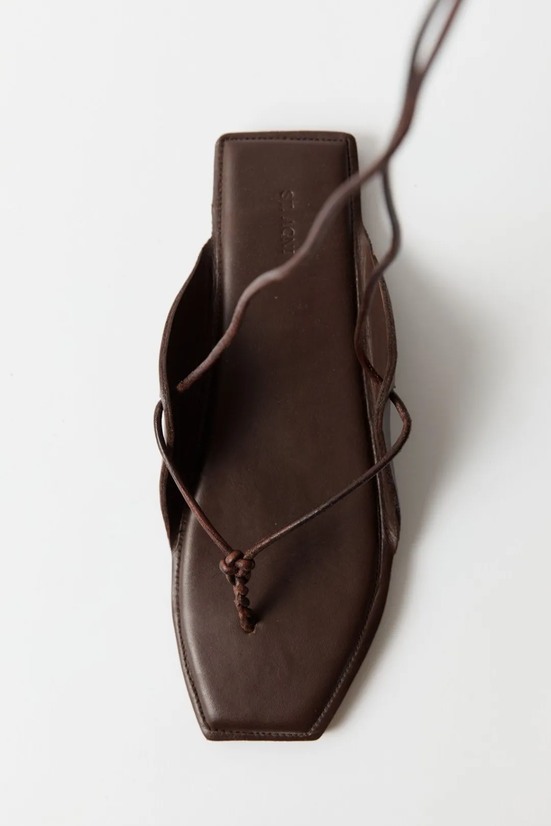 Sandals*St. Agni Tie Up Sandal - Chocolate