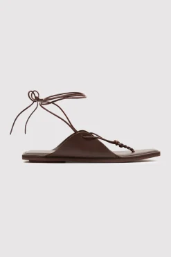 Sandals*St. Agni Tie Up Sandal - Chocolate