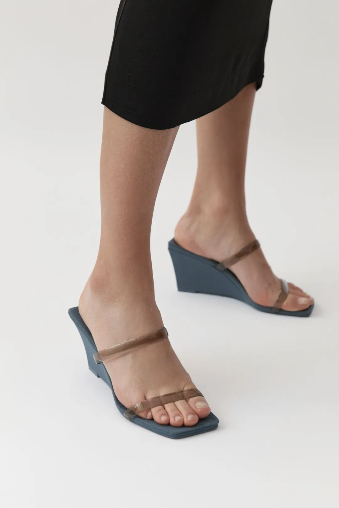 Wedges*St. Agni Transparent Wedge - Slate