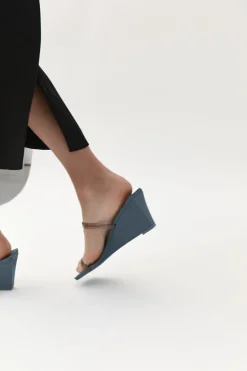 Wedges*St. Agni Transparent Wedge - Slate