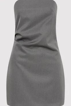 Dresses*St. Agni Tuck Mini Dress - Pewter Grey