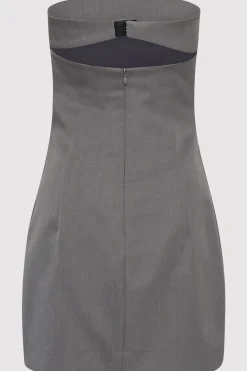 Dresses*St. Agni Tuck Mini Dress - Pewter Grey