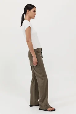 Skirts*St. Agni Utilitarian Pocket Mini Skirt - Kelp