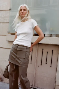 Skirts*St. Agni Utilitarian Pocket Mini Skirt - Kelp