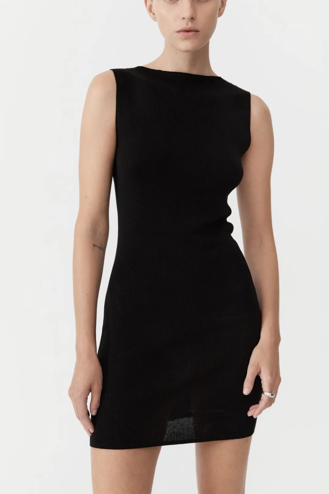 Knitwear*St. Agni Vas Knit Mini Dress - Black