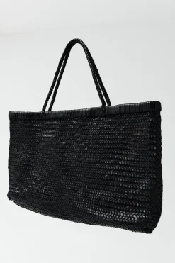 Bags*St. Agni Wide Bagu Woven Tote - Black