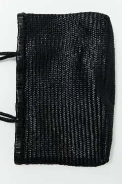 Bags*St. Agni Wide Bagu Woven Tote - Black