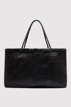 Bags*St. Agni Wide Bagu Woven Tote - Black
