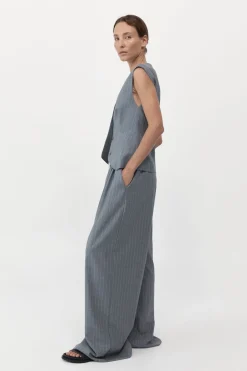 Tops*St. Agni Wool Vest - Chalk Stripe