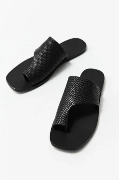 Slides*St. Agni Woven Abstract Slide - Black