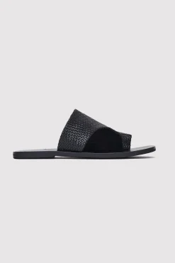 Slides*St. Agni Woven Abstract Slide - Black