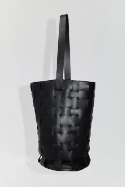 Unisex*St. Agni Woven Bucket Bag - Black