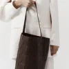 Unisex*St. Agni Woven Bucket Bag - Chocolate