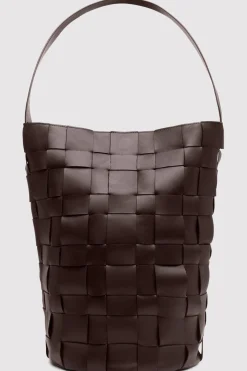 Unisex*St. Agni Woven Bucket Bag - Chocolate