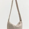 Bags*St. Agni Woven Crescent Bag - Ecru
