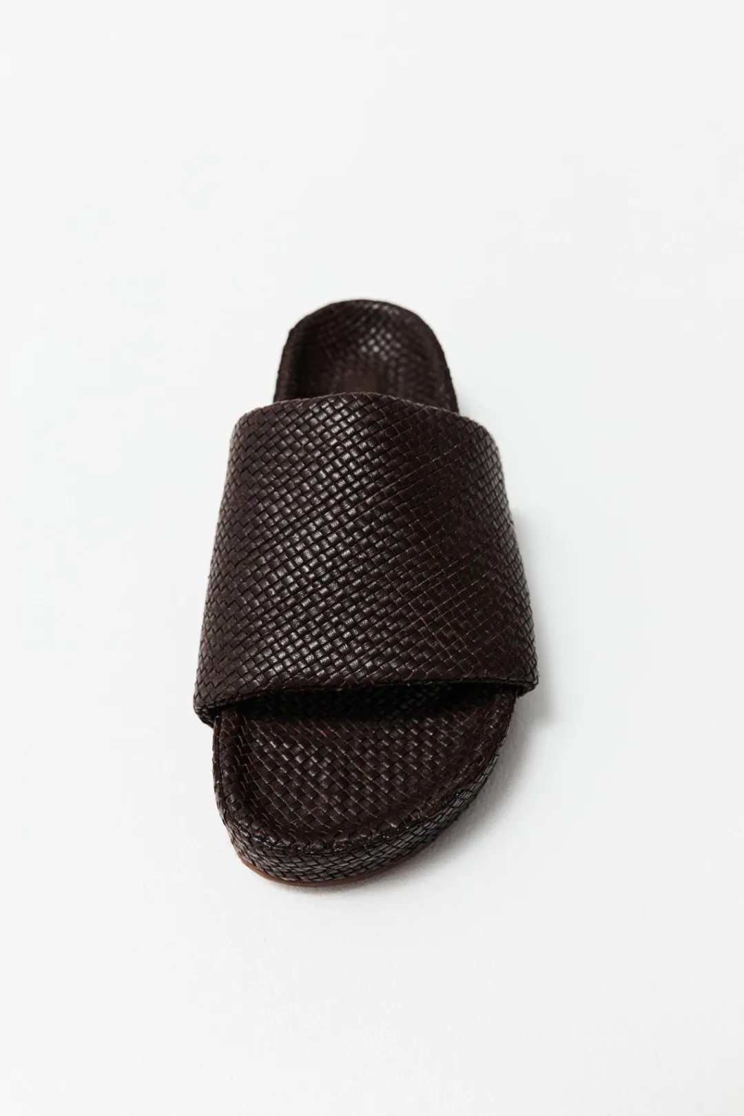 Slides*St. Agni Woven Everyday Flatform Slide - Chocolate
