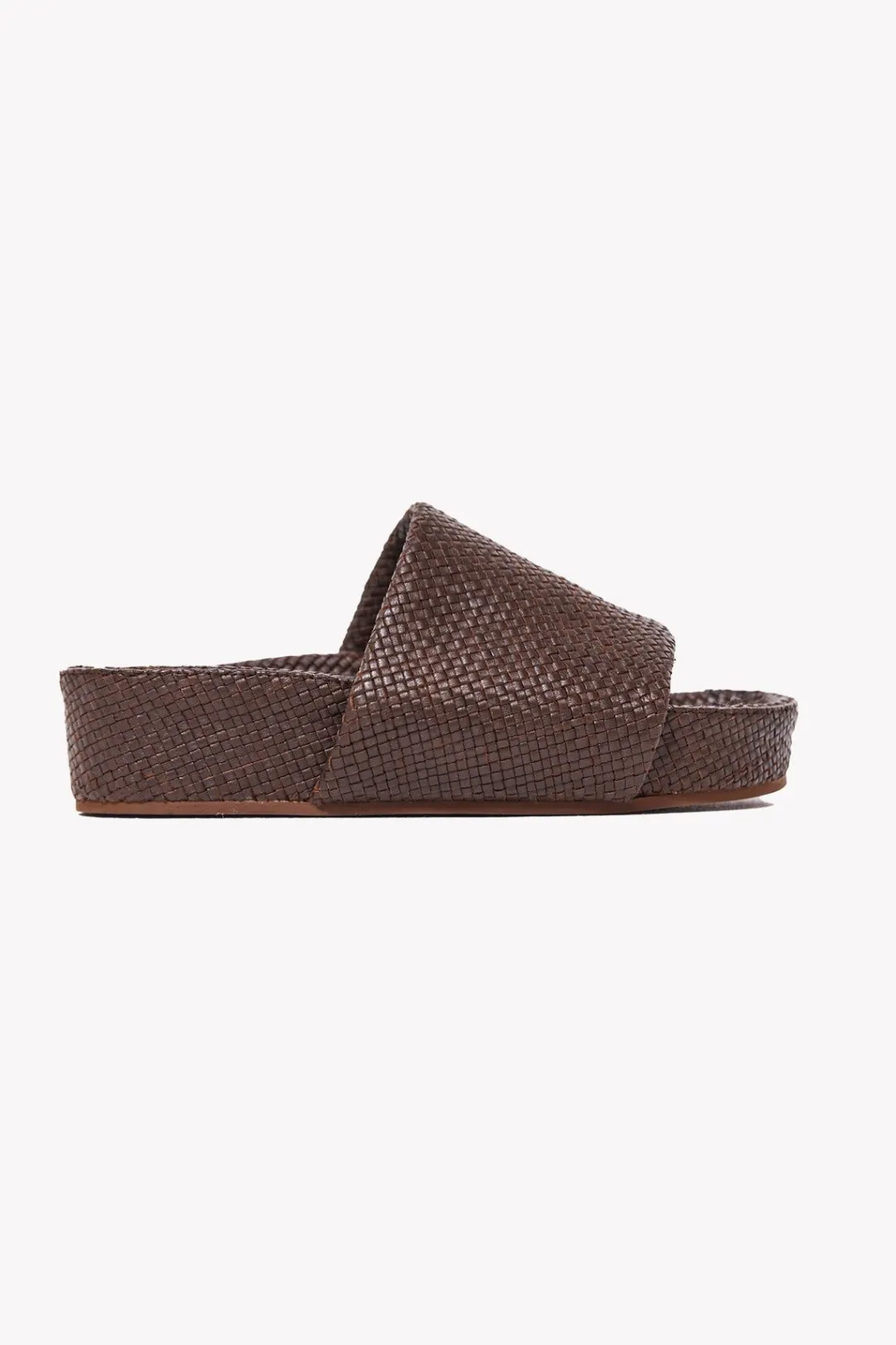 Slides*St. Agni Woven Everyday Flatform Slide - Chocolate