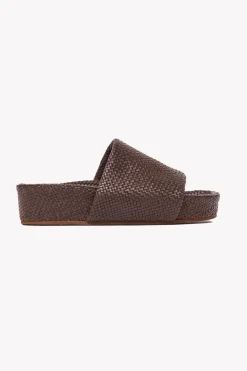 Flatforms*St. Agni Woven Everyday Flatform Slide - Chocolate