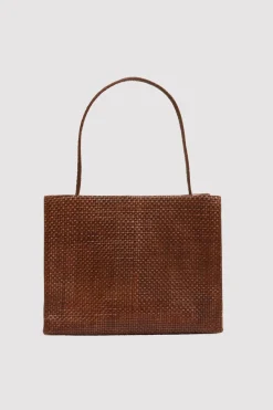 Bags*St. Agni Woven Minimal Mini Tote - Antique Tan