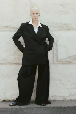 Unisex*St. Agni Wrap Blazer - Black