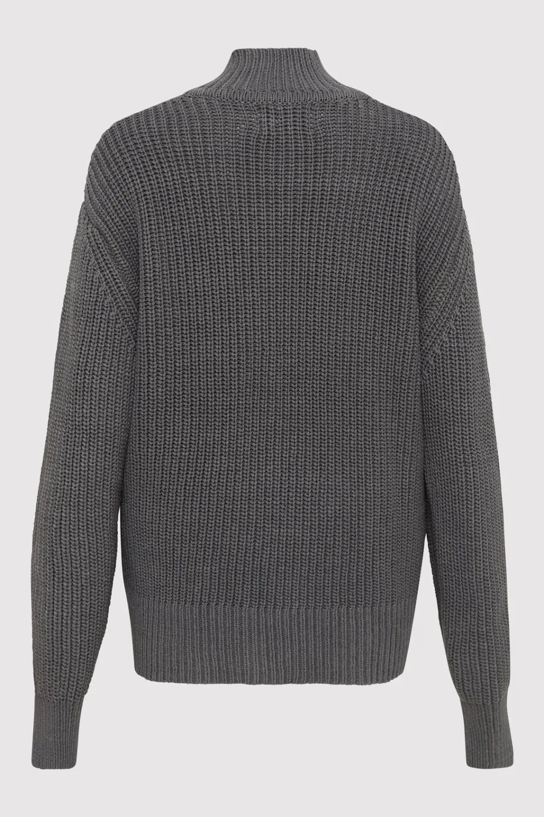 Knitwear*St. Agni Zip Detail Cardigan - Smoke
