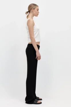 Pants*St. Agni Zip Detail Trousers - Black