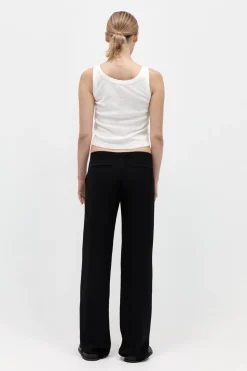 Pants*St. Agni Zip Detail Trousers - Black