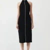 Dresses*St. Agni Raw Edge Halter Dress - Black
